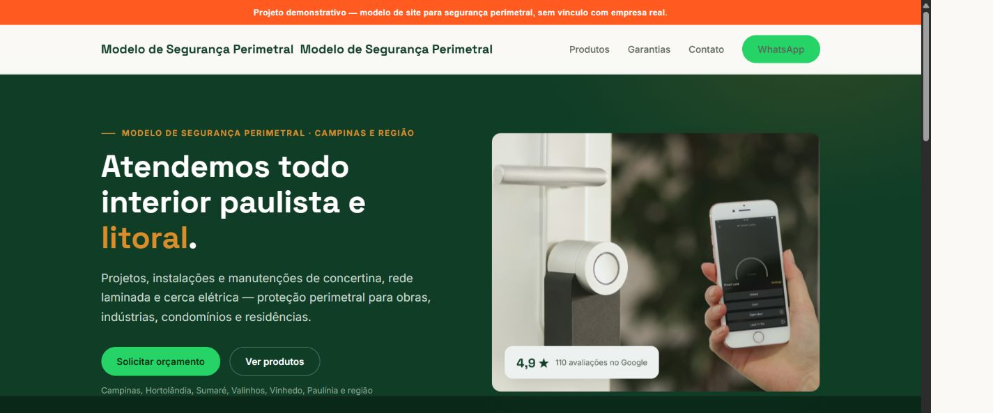 Prévia de Modelo para Segurança Perimetral